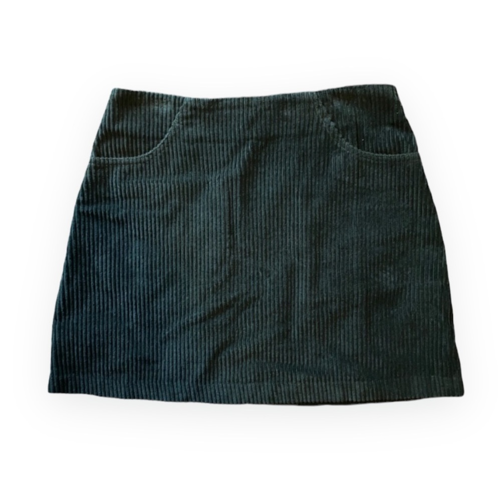 Vintage 90s / Y2K Olive Green Corduroy Mini Skirt size women’s 10 / medium M